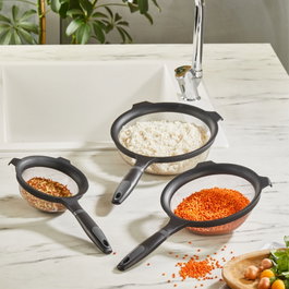 Hermia Set de Coladores de 3 Piezas Antracita
